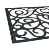 Kate Aurora Kensington Hearts 18 in. x 30 in. Wrought Iron Designed Non Skid Rubber Outdoor Door Mat - Black - 2 of 3