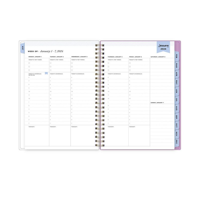 Day Designer 2024 Planner with Notes Pages 5.875&#34;x8.625&#34; Weekly/Monthly Wild Blooms White, 5 of 15