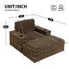 40" Ergonomic Wicker Chair with Cloud Thick Density Fabric Cushion, 3-Proof Cover, High Capacity Iron Frame, Fluid 360 Degree Swivel with Base - 3 of 4