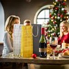 Juvale 6 Pack Foiled Glitter Wine Bottle Gift Bags with Handles for Holidays, New Years, Birthdays, Silver, Black, Gold, 3.8 x 14 x 3.3 n - 4 of 4