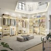 Aheaplus 80"-120" Closet System with Door and Wooden Drawers - 2 of 4