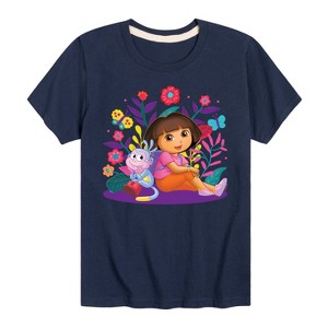 Boys' - Dora the Explorer - Dora And Boots Short Sleeve Graphic T-Shirt - 1 of 3