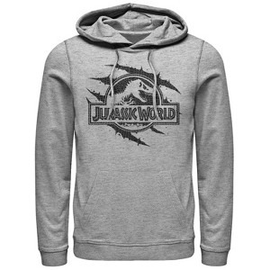 Men's Jurassic World Scale Logo Claw Marks Pull Over Hoodie - 1 of 3