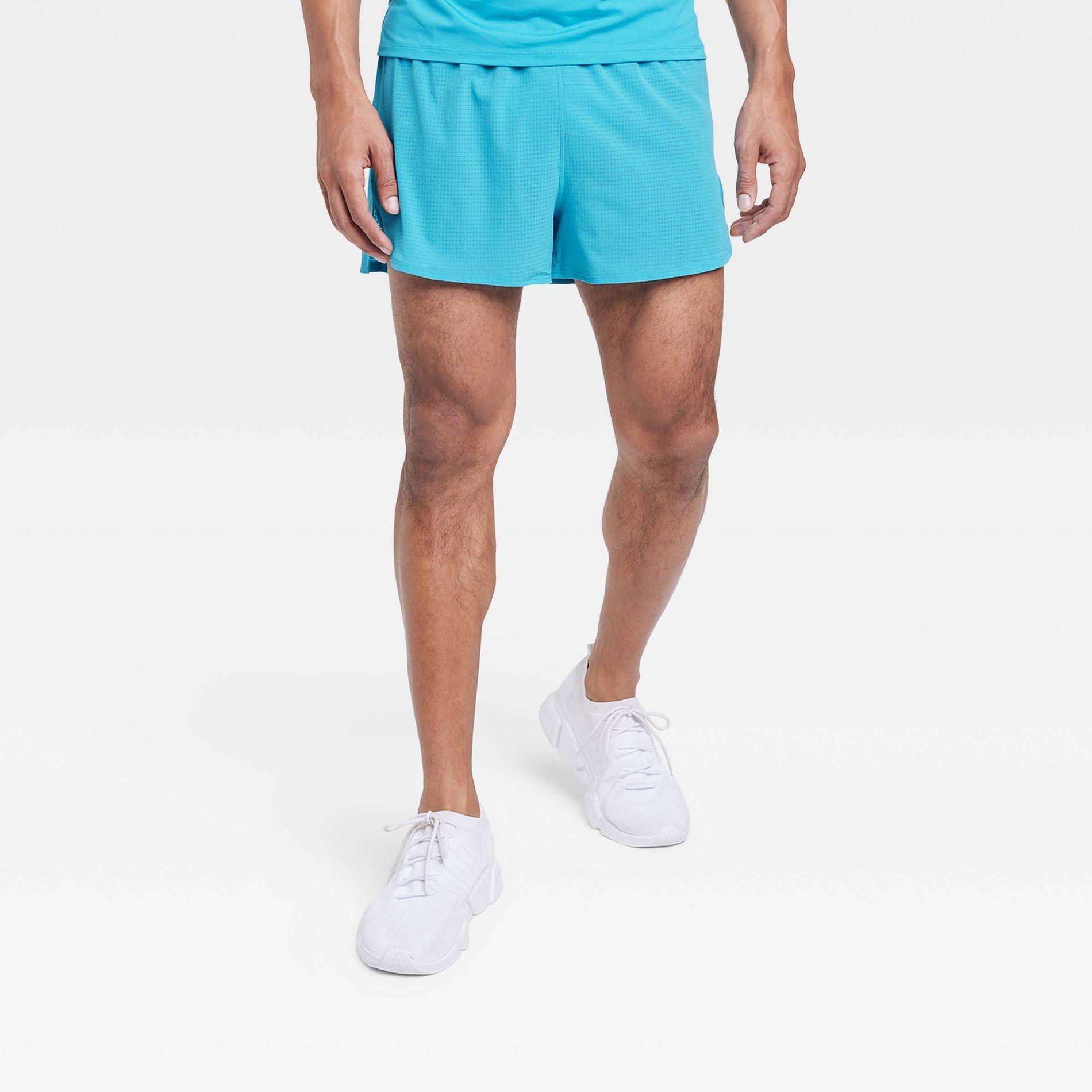 Men's Lined Run Shorts 3" - All In Motion™ Powderpuff Blue M