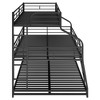 Twin XL Full XL over Queen Metal Triple Bunk Bed Frames for 3 Kids with Built-in Ladder and Full-Length Safety Guardrails - 4 of 4