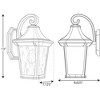 Progress Lighting Marquette 1-Light Outdoor Wall Lantern in Black with Water Glass Shade - 2 of 4