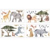 Sweet Jojo Designs Boy or Girl Gender Neutral Unisex Wall Decal Stickers Art Nursery Décor Jungle Animals Multicolor 4pc - 2 of 3