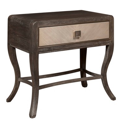 Nightstand Oak and Primavera Leg Dark Brown - HomeFare