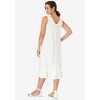 Jessica London Women's Plus Size Linen Flounce Dress - 3 of 4