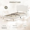 Bed Frame for Kids with Scallop Headboard, Cute Velvet Twin Bed for Girls, Boys, Sturdy Platform Bed, No Box Spring Needed, Wooden Slats, Noise Free - 2 of 4