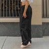 BLUEMING Womens Cargo Pants Women Baggy Parachute Pants Low Waisted Drawstring Wide Leg Pants Festival Outfits - 2 of 4