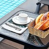 Costway 18'' Patio Coffee Side Table Square Tempered Glass Top Garden Deck - 3 of 4