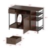 Famapy Versatile Brown Cat House:A Combined Storage Cabinet and Litter Box Solution - 3 of 4