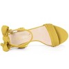 Allegra K Women's Back to College Faux Suede Open Toe Ankle Tie Back Chunky Heel Sandals - 4 of 4