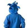 Sonic The Hedgehog Cosplay With Foam Ears Long Sleeve Blue Boy's Zip Up Hooded Sweatshirt - 4 of 4