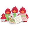 Li'l Woodzeez Miniature Animal Figurine Set - Tailfeather Cardinal Family - image 4 of 4