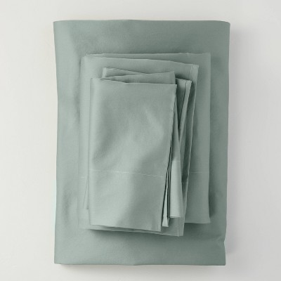 Photo 1 of 500 Thread Count Washed Supima Sateen Solid Sheet Set - Casaluna™