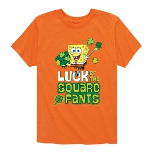 Boys' - SpongeBob Squarepants - Luck Of The Square Pants Short Sleeve Graphic T-Shirt - 1 of 4