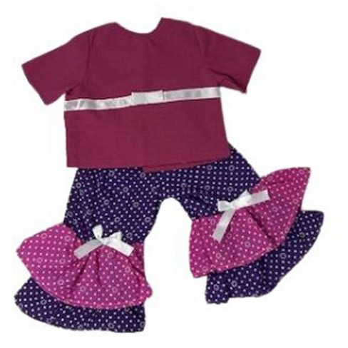 Doll Clothes Superstore Ruffle Pant Set Fits 18 Inch Girl Dolls