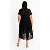 Women's Plus Size Sienna Mesh Dress - black | CITY CHIC - 3 of 4