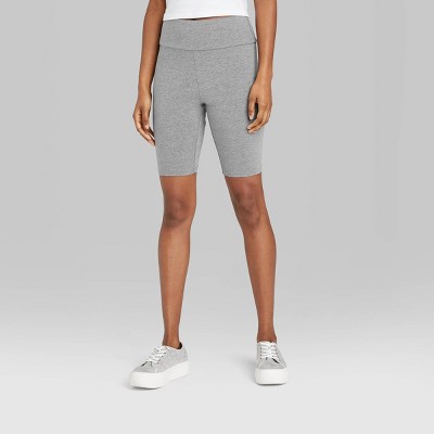 target white biker shorts