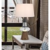 Cal Lighting 100W led Marietta metal/glass table lamp with 2W led night light - 4 of 4
