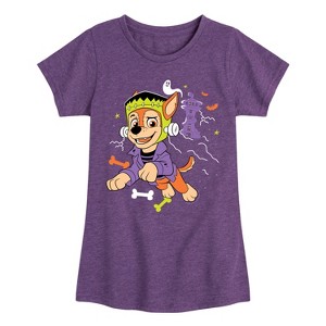 Girls' - Paw Patrol - Chase Halloween Fitted Short Sleeve Graphic T-Shirt - 1 of 4