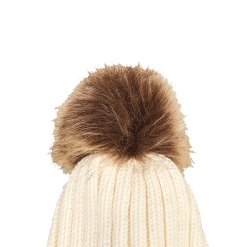 Charles Albert Girl's Knitted Pom Beanie - Kids Winter Hat, 3 of 4