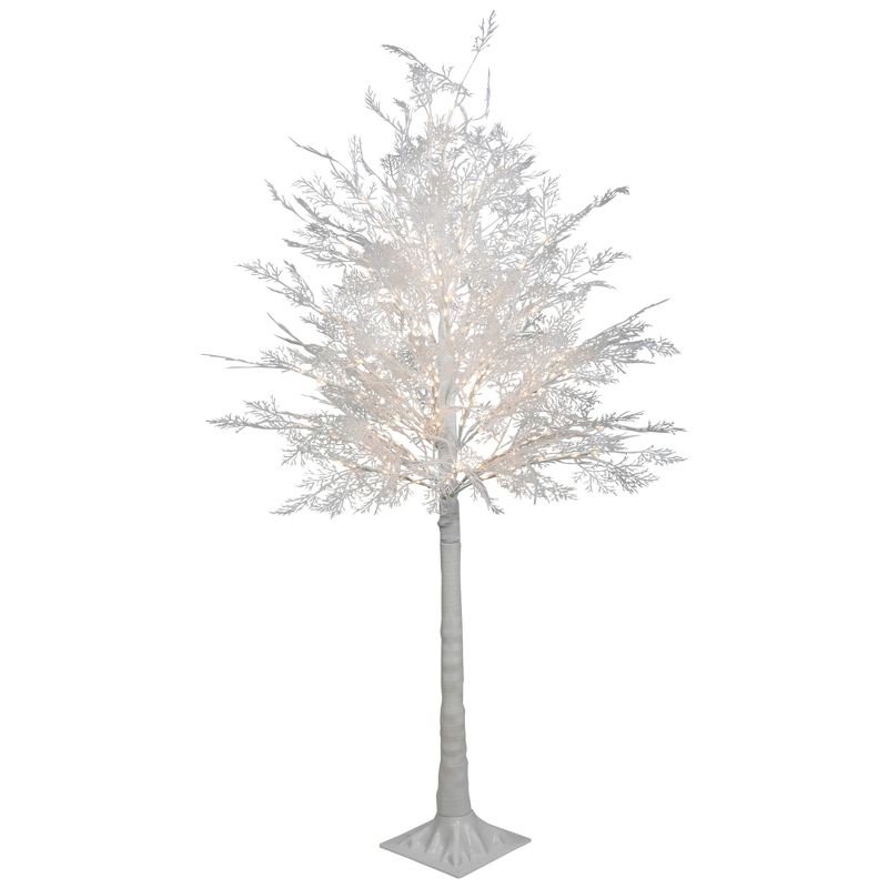 Northlight 5 FT LED Lighted White Lace Artificial Christmas Tree - Warm White Lights, 4 of 9