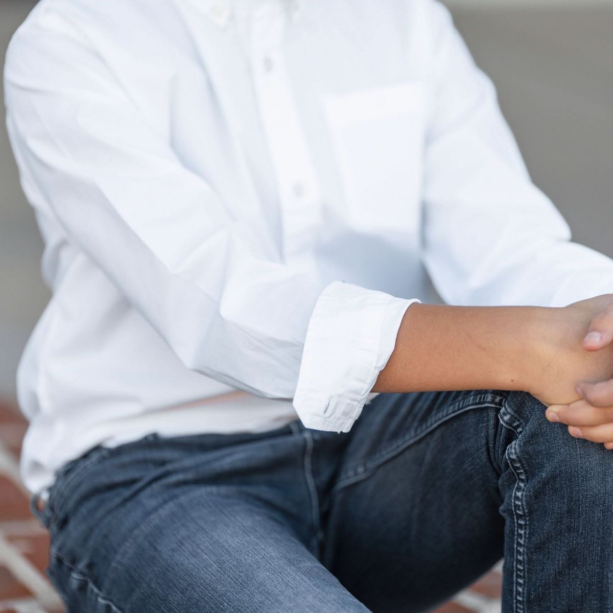 Hope & Henry Boys' Poplin Button Down Shirt, Kids - thumbnail 5