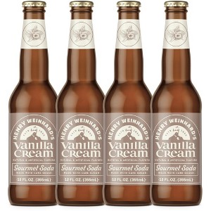 Henry Weinhard's Vanilla Cream Soda 4 Pack | 12oz Glass Bottles | Classic American Flavor | Premium Craft Soda - 1 of 1