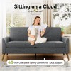Dyonery 68" Loveseat Sofa, Comfy 2-Seater Couch for Small Spaces, Mid Century Modern Love Seat with Tool-Free Assembly & Removable Covers - 3 of 4
