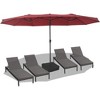 15FT Extra Large Rectangular Patio Umbrella, Outdoor Double Sided Rectangular Market Umbrella With Stand, With Base, Heavy Duty Cantilever Design - 3 of 4