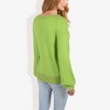 Anna-Kaci Women's V-Neck Long Sleeve Sweater with Ribbed Cuffs - 2 of 4
