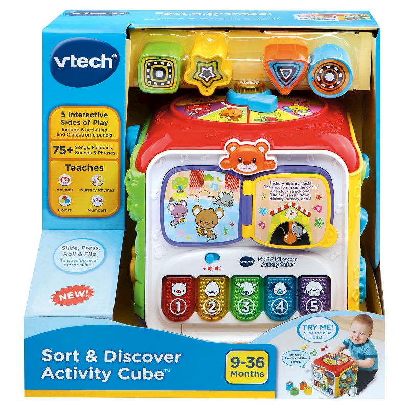 VTech Sort and Discover Activity Cube, 3 of 12