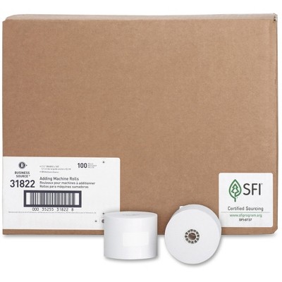 Business Source Paper Roll Single Ply Bond 2-1/4"x165' 100RL/CT WE 31822