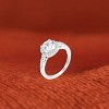 Slickblue Classic 2.97 Ct. Cushion Cut Halo Engagement Ring, Rhodium-Plated Brass, Clear Cubic Zirconia, Sizes 5-10 - 2 of 3