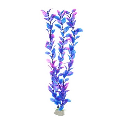 Unique Bargains Aquarium Plants Decorations Artificial Aquatic Plant Purple