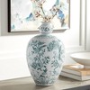 Dahlia Studios Lotus 17" High Green and White Ginger Jar Ceramic Decorative Vase - 2 of 4