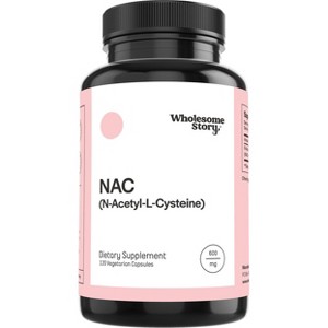 Wholesome Story NAC Supplement N-Acetyl Cysteine 600 mg, Antioxidant Supplement for Immune Health, Lung, Liver & Fertility, 120ct - 1 of 4