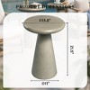 UPHA 16-Inch Round Side Table Set of 2 – Magnesium Oxide Mushroom Shape End Table for Indoor & Outdoor Use - 3 of 4