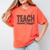 Simply Sage Market S.W.Smiley Teach Checkered Garment Dyed Tee - 2 of 4