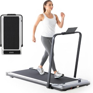 NAYSAYE Walking Treadmill Compact Under Desk Walking Pad Quiet Portable Fitness Machine for Home and Office Exercise, Silver, 42.2"*22.05"*38" - 1 of 4