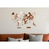 HomeRoots 24" X 39" Brown and Beige Wood World Map Hanging Dimensional Sculpture - 2 of 4