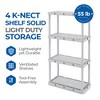 Gracious Living 4-Shelf Tier Plastic Resin Multi-Purpose Light Duty Indoor Garage Storage Organizer Shelves - 3 of 4