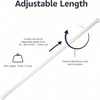 Tension Curtain Rod Adjustable 54 - 90 Inch Width White Classic Finial for Home Living Room Bedroom Window - 3 of 4