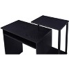 Vynxaria Black Finish Computer Desk Writing Desks Office Table Sleek Modern Design for Home Offices Compact and Portable - 4 of 4