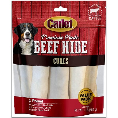 Cadet Rawhide Beef Curls (1 lb Pack)
