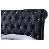 Castello Velvet Upholstered Faux Crystal - Buttoned Sleigh Platform Bed - Baxton Studio - 2 of 4