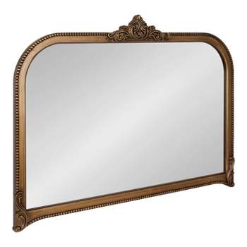 40"x30" Hubanks Arched Wall Mirror Gold - Kate & Laurel All Things Decor